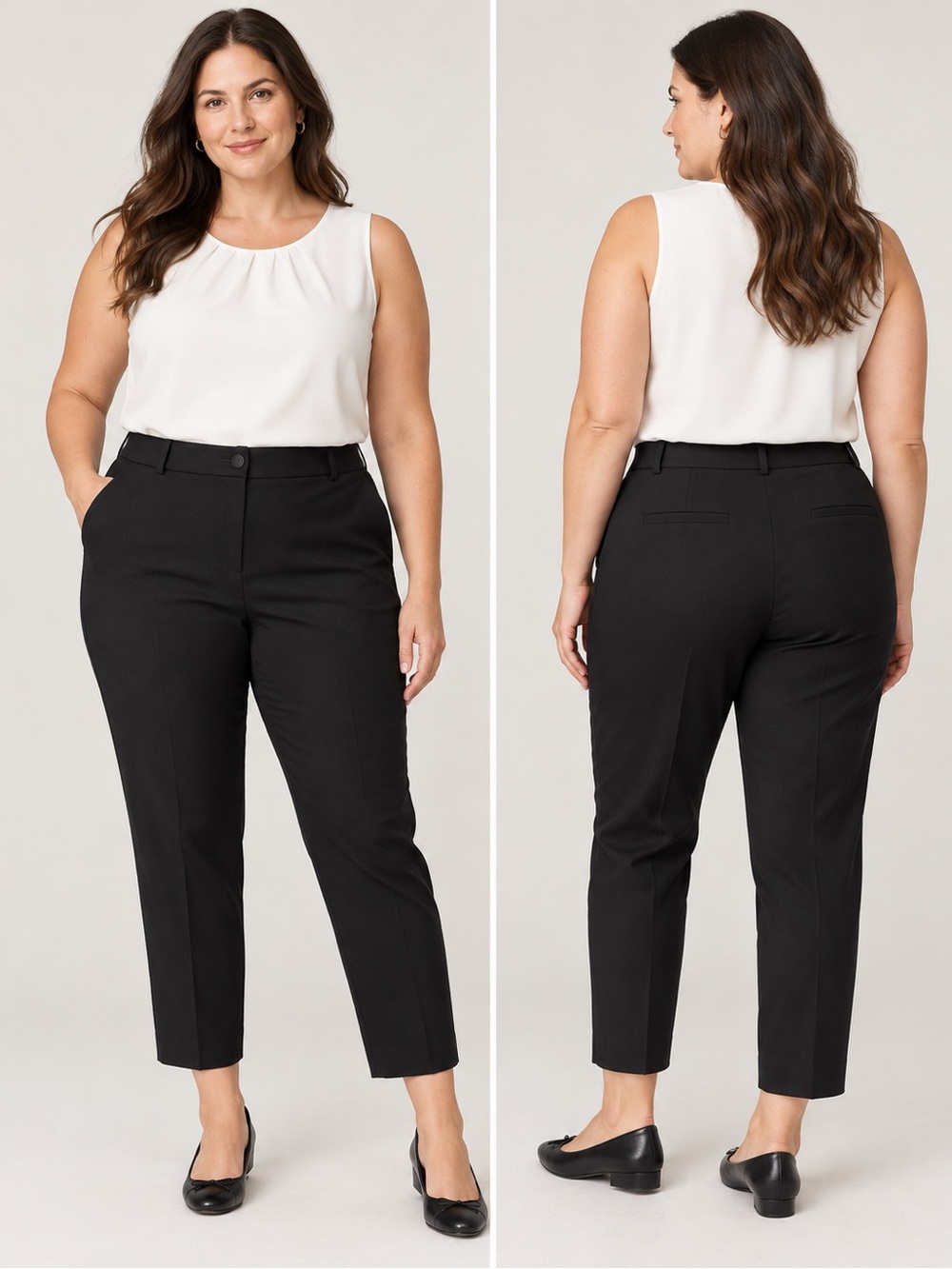 J.Crew High-Rise Cameron Black Dress Pants Women’s Size 16 Cropped Tapered